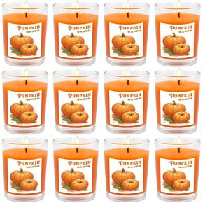 Set of 12 White Votive Candles, Clear Glass Filled Unscented Soy Wax Candle for Home Décor Weddings Spa Holidays Party and DIY in Saudi Arabia