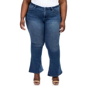 1822 Denim Women's Plus-Size 32" Better Butter High-Rise Flare Jeans