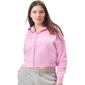 florence by mills Women's Cozy Crush Cropped Zip-up Hoodie