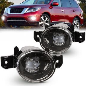 Led Fog Lights Lamps Replacement for 2004-2019 Nissan Sentra, 2007-2018 Altima Sedan, 2012-2019 Versa, 2007-2014 Maxima, 2008-2010 Rogue Fog Light Assembly Compatible with Led Bulbs