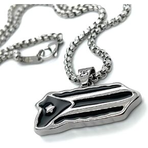 Collection Mi Isla del Encanto Puerto Rican Pendant and Box Chain Set