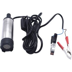 Diesel Fuel Transfer Pump 12V Stainless Steel Oil Diesel Fuel Transfer Pump 38mm Diameter Water Oil Diesel Fuel Transfer Refueling