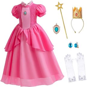 Pink Dress with Accessories for Girls - Pink Costume for Little Girls Dress Up 2-11 Years