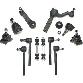 PartsW - 12 Pc Suspension Kit For Chevrolet C1500 Silverado 1988-1992 All Models, Front Upper Lower Ball Joints Tie Rod Ends & Sway Bar Links