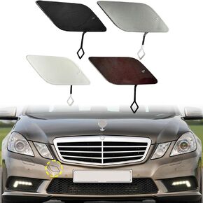 غطاء خطاف سحب المصد الأمامي لسيارة Mercedes Benz W212 E-Class E300 E350 E400 E550 غطاء عين السحب من جانب الركاب الأيمن 2010 2011 2012 2013 2128850126 (أسود)