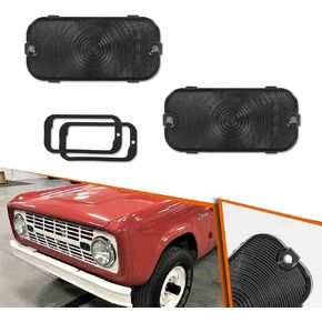 ADIIL 2PCS Front Parking Light Kit Amber Lens Turn Signal Light Housings For 1966-1968 Ford Bronco