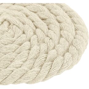 uxcell Twisted Cotton Rope, 12mm x 11Yards Natural Cotton 3 Strand Twisted Macrame String Cotton Cord for Wall Hanging Plant Hangers DIY Craft Decorative Projects (Light Brown)