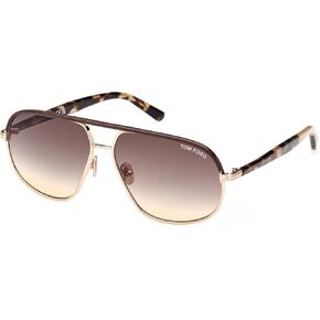 Tom Ford MAXWELL FT 1019 Shiny Rose Gold/Brown Shaded 59/13/140 unisex Sunglasses