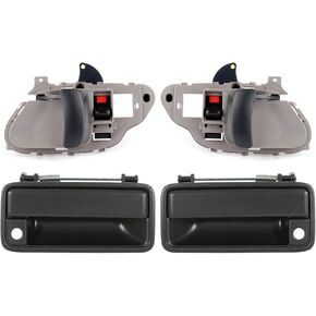 ECCPP Interior Exterior Door Handles 1995-1998 for Chevy for K1500 Outer Replacement Front Driver Passenger Door Handles 4pcs Gray 77187, 15708043, 77187, 15727338, 15050640, 15050622, 15032306
