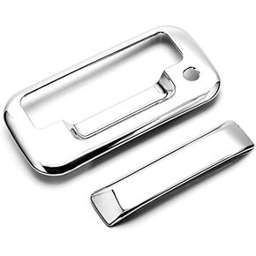 Chrome TailGate Handle Cover Covers Compatible with Ford 04-14 F-150; 08-16 F-250/F-350/F-450; 07-10 Explorer Sport Trac (w/o Camera hole)
