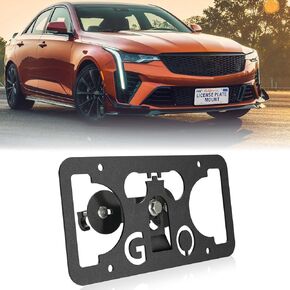 Front Bumper License Plate Mount Compatible with Cadillac Lyriq 2023-2024, No Drill Front Grille License Plate Frames License Plate Bracket Holder Mounting Kit Car Accessories