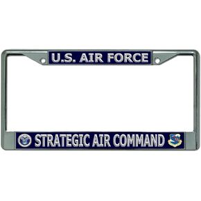 U.S. Air Force Strategic Air Command Chrome License Plate Frame