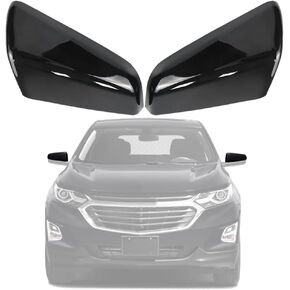 غطاء غطاء مرآة جانبية من COOL STAR متوافق مع سيارة شيفروليه إكوينوكس جي إم سي تيرين 2018-2023 يستبدل 23406416 23406417 84225386 84225387 جانب السائق والراكب (أسود) in Kuwait