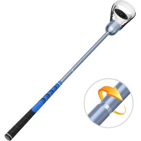 ZHGM Adjustable Length VR Golf Club Attachment for Oculus Quest 2/ Meta Quest 2, Aluminum Extended Golf Club Handle Accessory with Realistic Rubber Grip& 2 Straps, 1: 1 Molded Controller Adapter, Blue