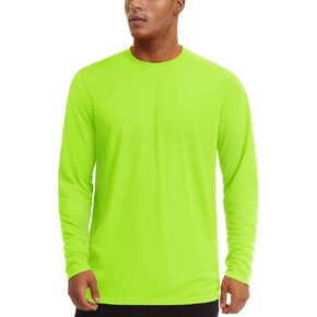 TACVASEN Men's Long Sleeve UPF 80+ Shirts Sun Protection UV SPF Shirts Rash Guard Fishing Running Quick Dry Lightweight