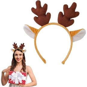 Christmas Reindeer Antlers Headband Halloween Animal Ears Headband Deer Antlers Headband Party Cosplay Deer Costume
