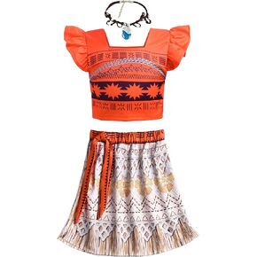JerrisApparel Princess Costume Two-Piece Skirt Set Dress Up for Girls