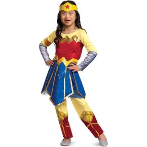 Disguise Wonder Woman Costume for Kids, Official Adaptive Wonder Woman Jumpsuit with Skirt,