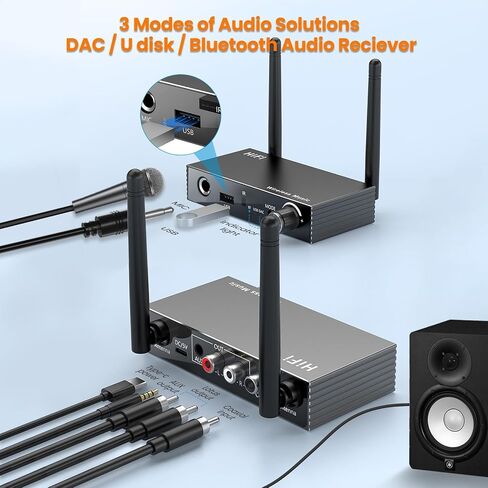 Wireless HDMI Transmitter and Receiver, 656FT HDMI Wireless Extender Kit with HDMI Loop Out, 1080P Output for Video and Audio Streaming from Laptop, PC, TV Box to Monitor, Projector, HDTV in Saudi Arabia