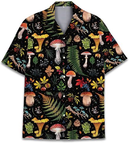 Mushroom Hawaiian Shirts For Men Women, Mushroom Shirt, Mushroom Button Down in Saudi Arabia
