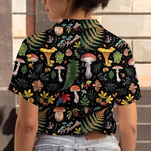 Mushroom Hawaiian Shirts For Men Women, Mushroom Shirt, Mushroom Button Down in Saudi Arabia