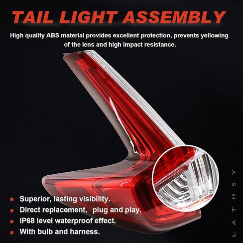 Tail Light Compatible With Honda CRV 2017 2018 2019 Right Passenger Side Replace: 33500TLAA01 in Saudi Arabia