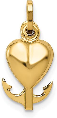 ليكس ولو 14k الذهب الأصفر القلب الصليب ومرساة سحر in Kuwait