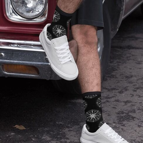 Yaateeh Skull Funny Unisex Dress Socks Fancy Novelty Casual Crazy Crew Socks For Men Women in Saudi Arabia