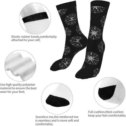 Yaateeh Skull Funny Unisex Dress Socks Fancy Novelty Casual Crazy Crew Socks For Men Women in Saudi Arabia