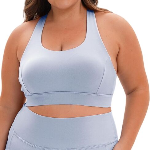 حمالات صدر رياضية للنساء مقاس كبير حمالة صدر رياضية مبطنة للصدر مقاس كبير XL 2XL 3XL in Saudi Arabia