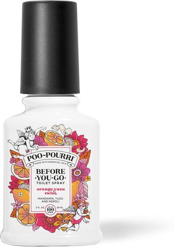 Poo-Pourri Before-You-Go Toilet Spray, Orange Yuzu Twist, 2 Fl Oz – Mandarin, Yuzu and Neroli in Kuwait