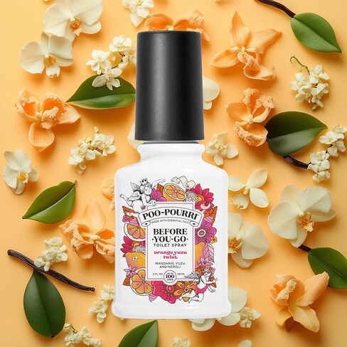 Poo-Pourri Before-You-Go Toilet Spray, Orange Yuzu Twist, 2 Fl Oz – Mandarin, Yuzu and Neroli in Kuwait