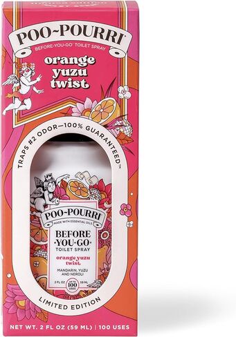 Poo-Pourri Before-You-Go Toilet Spray, Orange Yuzu Twist, 2 Fl Oz – Mandarin, Yuzu and Neroli in Kuwait