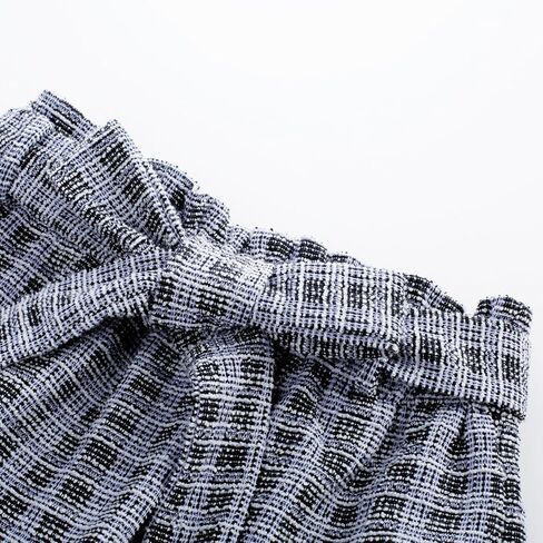 KANCY KOLE Women's Tweed Skirt Casual High Waist A Line Skirt Knee Length Skirt with Pockets Casual Plaid Mini Skirt in Kuwait