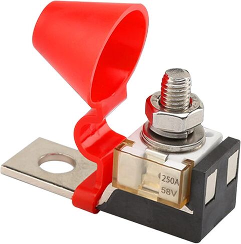 مجموعة كتلة الصمامات الطرفية من AUCELI، 250 أمبير 58 فولت تيار مستمر بحد أقصى، مسمار واحد 5/16 بوصة (M8) صمامات بطارية بحرية مدمجة ومثبتة على طرفية مقاومة للماء، حزمة كومبو بديلة لشاحنة القارب RV in Kuwait