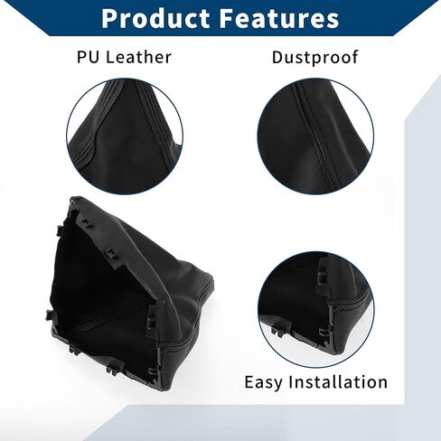 جير التحول عصا الجراب لسيارات BMW F30 F31 2012-2018 والعتاد عصا مقبض غطاء التمهيد التحول غطاء الغبار الجلود 1 قطعة أسود in Saudi Arabia