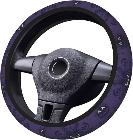 Haunted Mansion Car Steering Wheel Cover - Universal 15 inch Car Accessory for Diverse Car, Durable Protector Cover with Anti-Slip Lining, for Women Man Fit SUV,Van,Truck Interior Accessories in Saudi Arabia