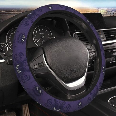 Haunted Mansion Car Steering Wheel Cover - Universal 15 inch Car Accessory for Diverse Car, Durable Protector Cover with Anti-Slip Lining, for Women Man Fit SUV,Van,Truck Interior Accessories in Saudi Arabia