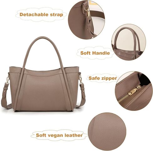 Large Tote Bag for Women, Shoulder Handbag Purse Crossbody Bag Soft Work Travel Bag in Saudi Arabia