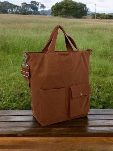 ReBirth Green Crossbody Reversible Tote – Eco-Friendly, Water-Resistant – Cinnamon/Army in Saudi Arabia