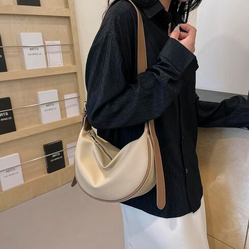 Crossbody Bag for Women, Cute Hobo Crescent Bag Casual Tote Handbag Shoulder Bags Purse with Adjustble Strap in Saudi Arabia