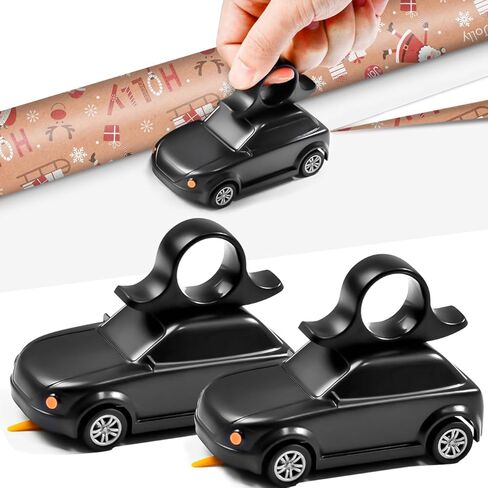 JIKIOU Wrapping Paper Cutter with 3 Replaceable Blade Sets, Birthday&Christmas Gift Upgraded Wrapping Paper Cutter with Non-Slip Removable Handle, Easy to Cut Kraft Paper roll Slitter Cutter in Saudi Arabia