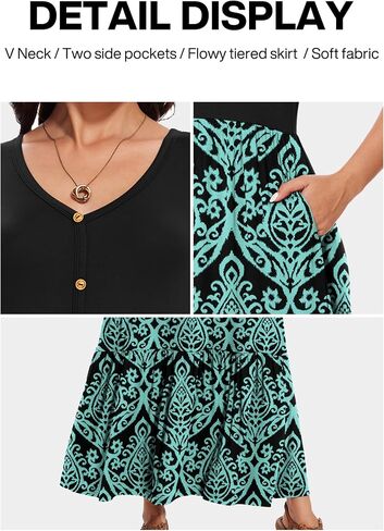 VIISHOW Women's Short Sleeve Maxi Dress 2025 Summer V Neck Knit Loose Plain Empire Waist Casual Dresses with Pockets in Saudi Arabia