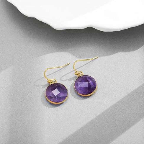 Natural Semi Precious Gemstones Dangle Earrings Rose Quartz Earrings Amazonite Earrings Amethyst Earrings Clear Quartz Earrings Geometric Earrings Bohemian Earrings in Kuwait