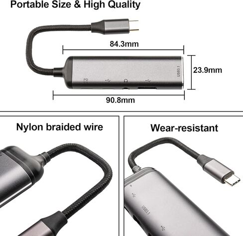 محول USB C إلى VGA، محول Thunderbolt 3 VGA مع منفذ 4K/ 100W PD/لهاتف iPhone 15 Plus/15 Pro Max وGalaxy S22 Ultra وMacBook Pro 2020 وiPad Pro 2020/21/22/23 in Kuwait