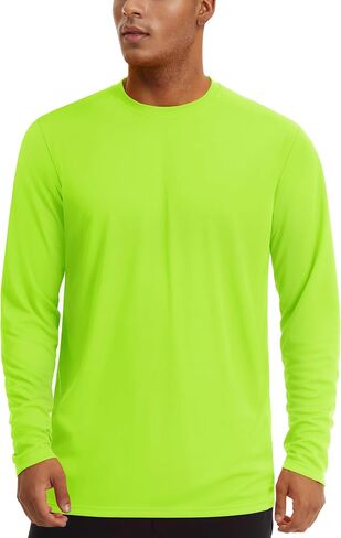 TACVASEN Men's Long Sleeve UPF 80+ Shirts Sun Protection UV SPF Shirts Rash Guard Fishing Running Quick Dry Lightweight in Kuwait