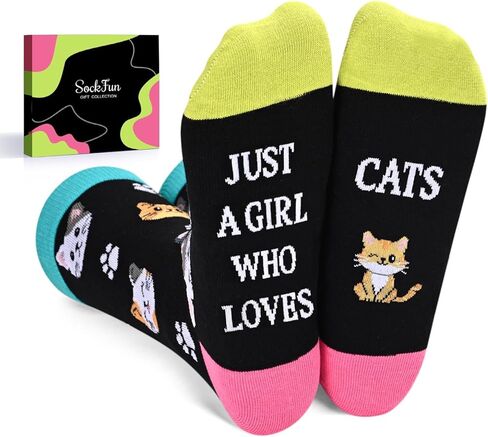 sockfun هدايا الأم القطة المضحكة للنساء هدايا القطط هدايا لمحبي القطط، جوارب ممتعة للقطط للنساء والزوجة والجدة والفتيات in Saudi Arabia