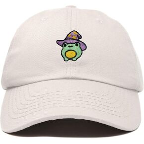 DALIX Sorcerer Frog Embroidered Cap Cotton Baseball Cute Cool Dad Hat Womens