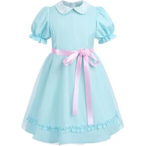 Nuoqi Grady Twins Costume the Grady Twins Dress Horror Twins Girls Hallloween Costume Blue