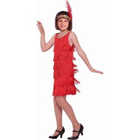 Forum Novelties 20's Flapper Child Costume, Medium , Red